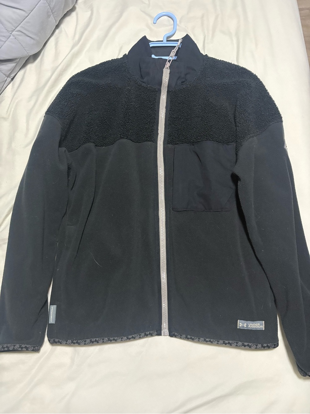 Under Armour Black Full-Zip Sherpa Yoke Jacket